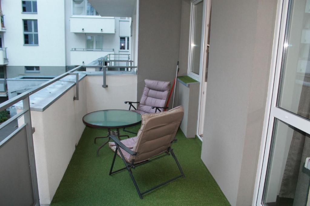 Balkón alebo terasa v ubytovaní Apartament Antoniukowska 60