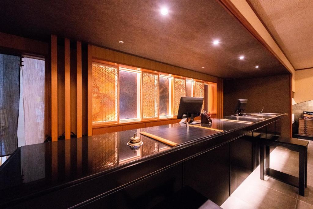 Kuchyň nebo kuchyňský kout v ubytování Hotel Oyanagi