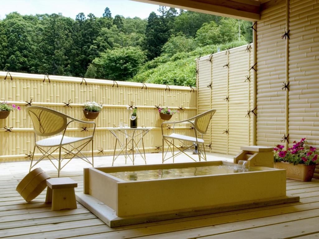 Balkón nebo terasa v ubytování Hotel Oyanagi