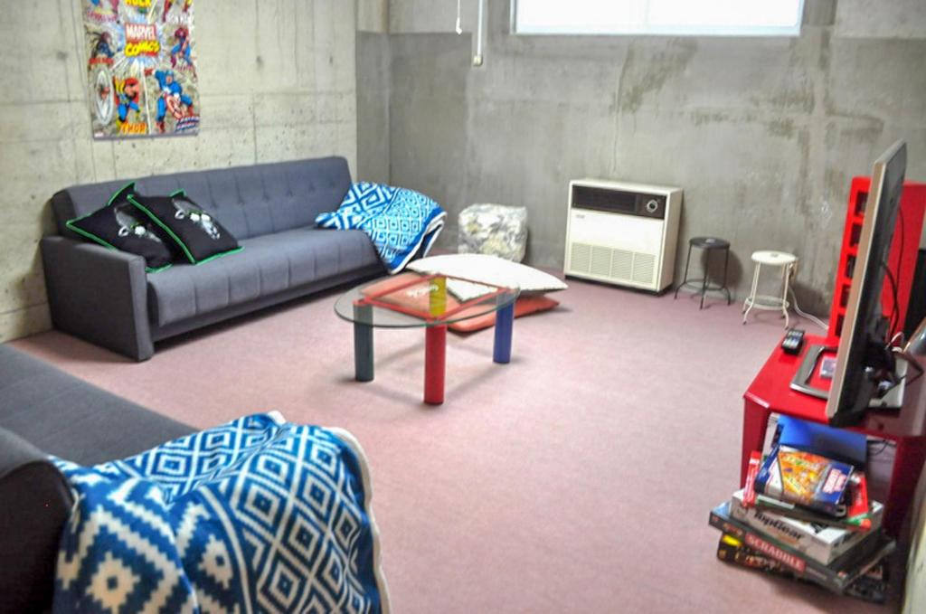 Posezení v ubytování Maple Chalet Hakuba
