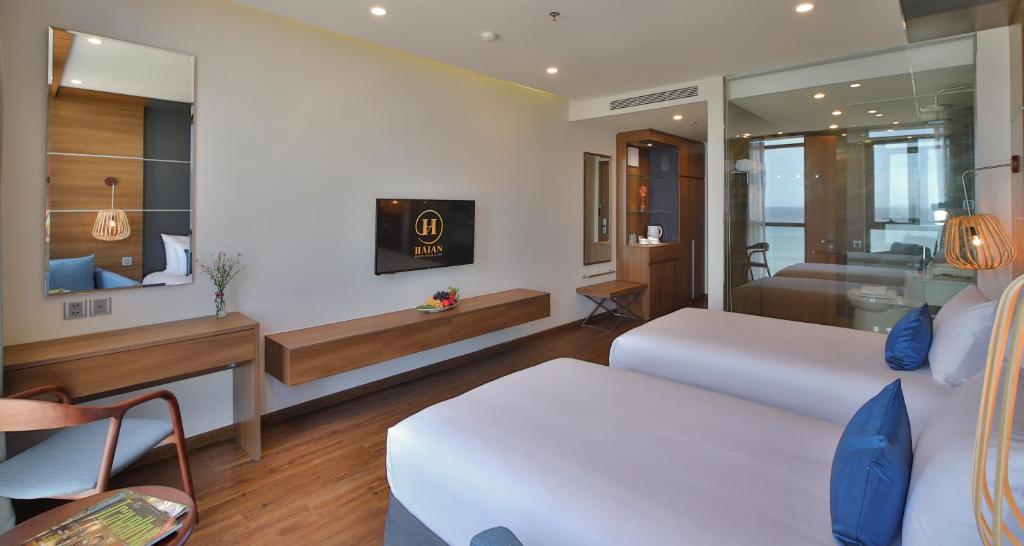 Phòng Deluxe 2 Giường Đơn Nhìn Ra Biển - Bao Gồm Trà Chiều