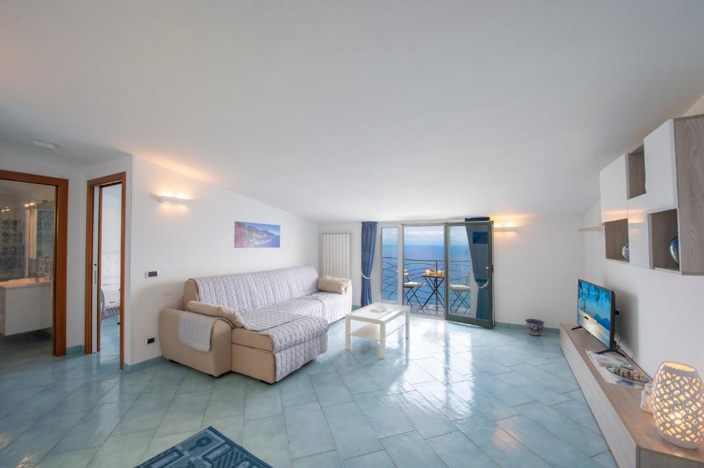 Posteľ alebo postele v izbe v ubytovaní amalfi coast mareblu