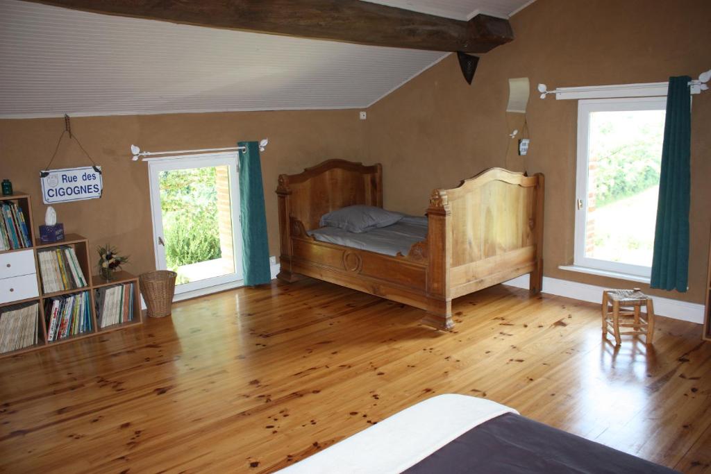 Postel nebo postele na pokoji v ubytování Chambre d'hotes de Jacobiel