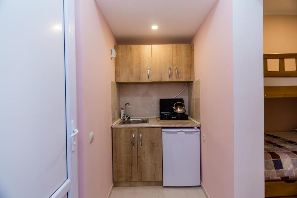 Kuchyň nebo kuchyňský kout v ubytování Anzori House