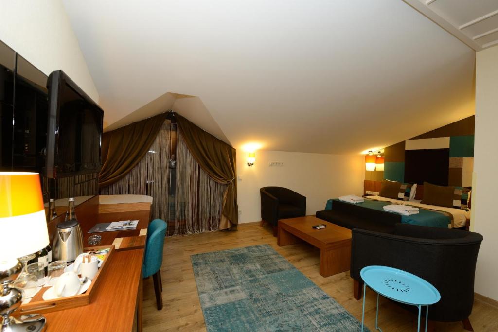 TV a/nebo společenská místnost v ubytování Collage Pera Hotel