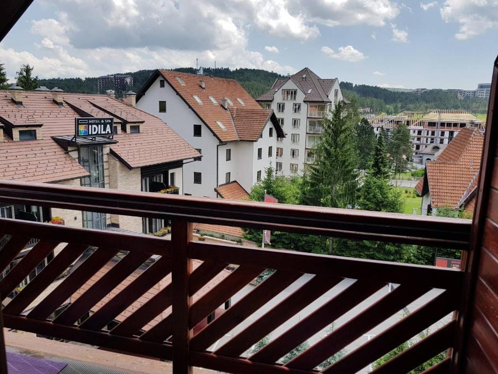 a view of a city from a balcony at Apartment Nina in Zlatibor