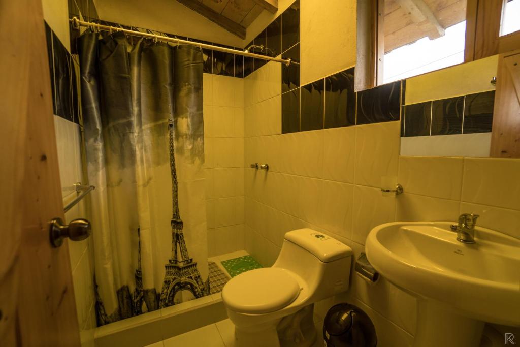 Koupelna v ubytování Hostal el Vaquero