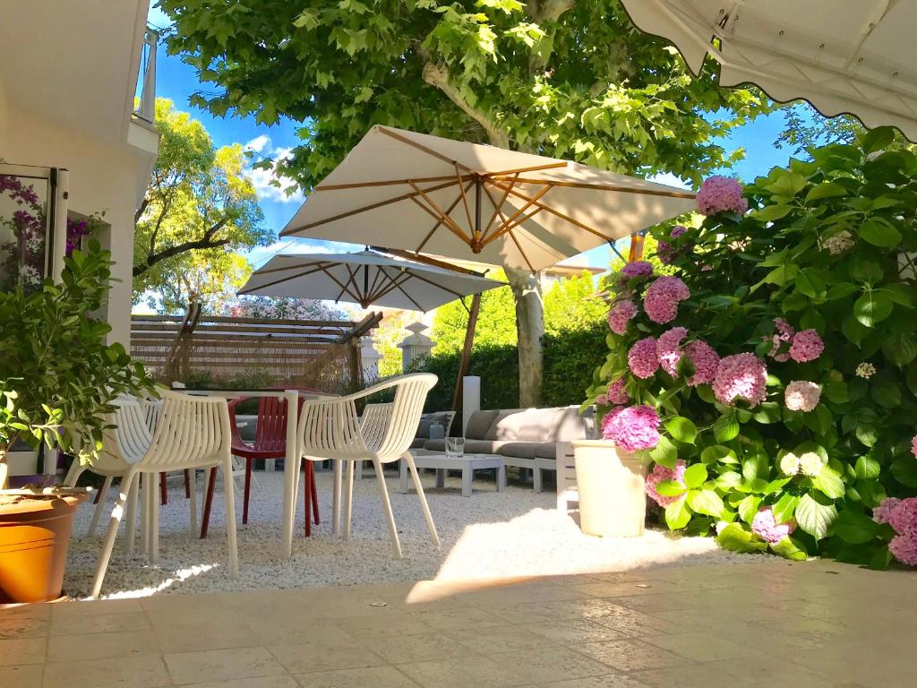 Zahrada ubytování Petit Hotel