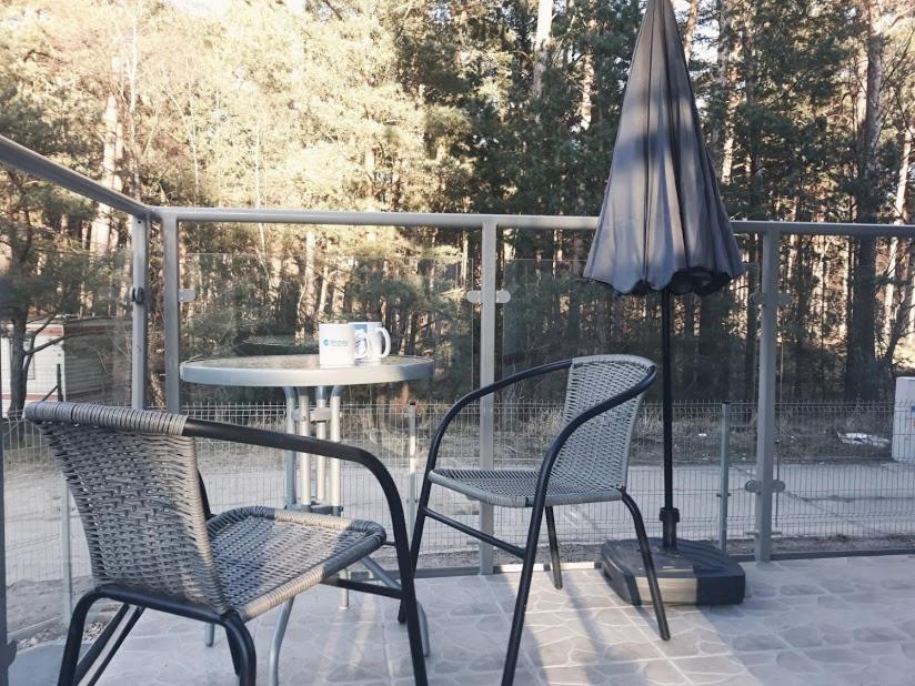 Balkón nebo terasa v ubytování Apartament Leśny