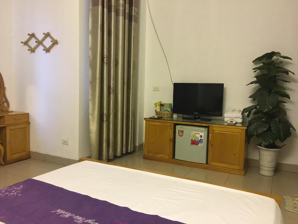 TV a/nebo společenská místnost v ubytování Hotel Hoang Gia