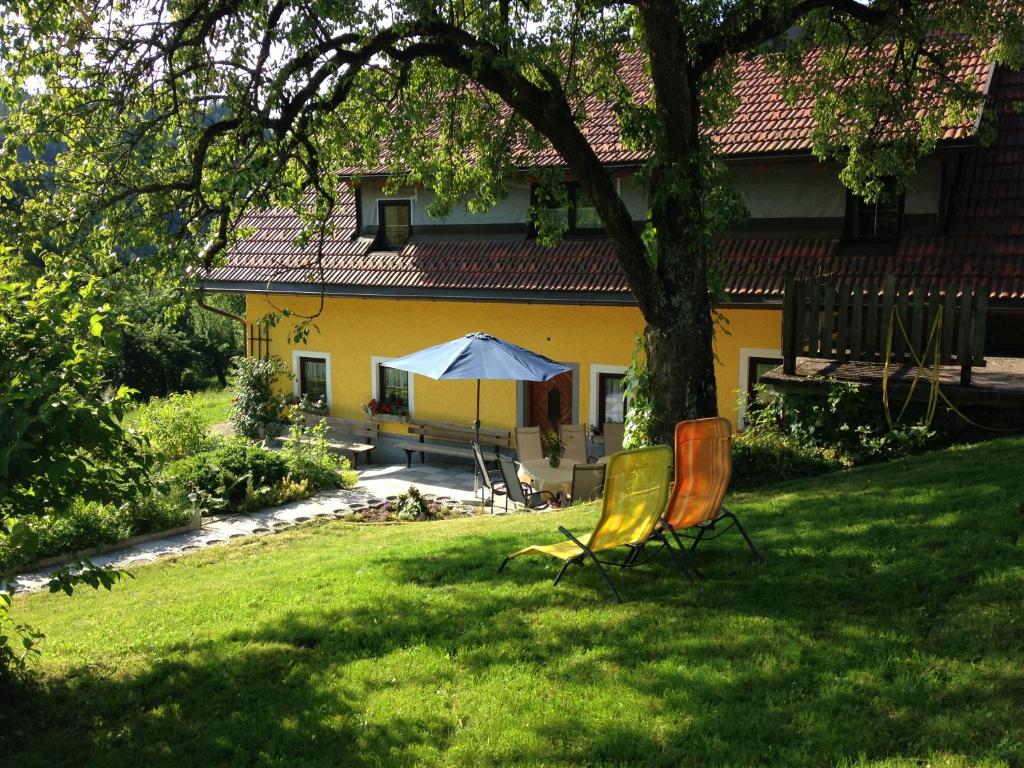 Vonkajšia záhrada v ubytovaní Ferienhof Hintergrabenbauer