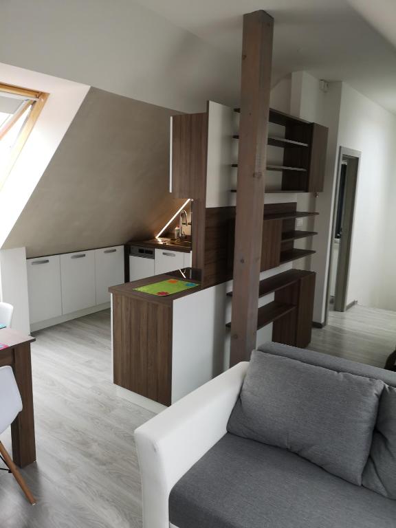 Kuchyň nebo kuchyňský kout v ubytování Centrum Apartman S- dom