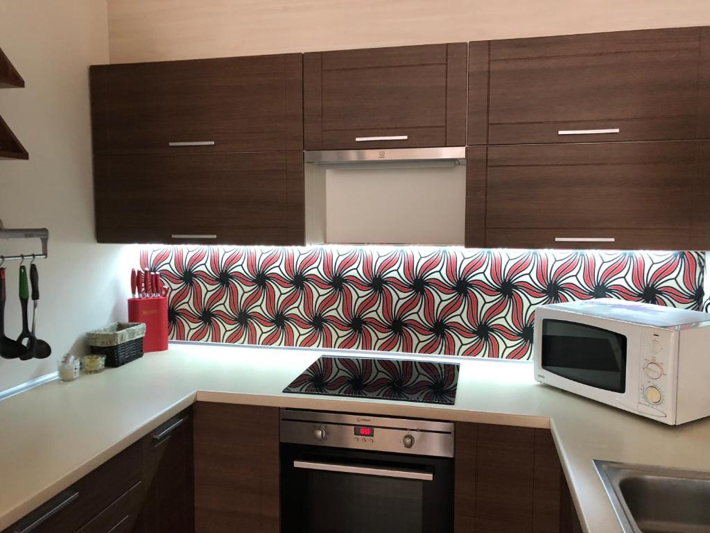 Kuchyň nebo kuchyňský kout v ubytování Apartman c.8 Magnolie