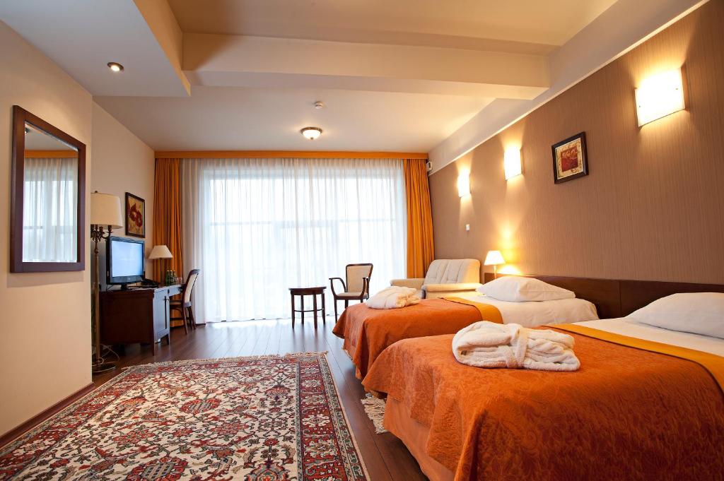 Posteľ alebo postele v izbe v ubytovaní Hotel Słoneczny Młyn