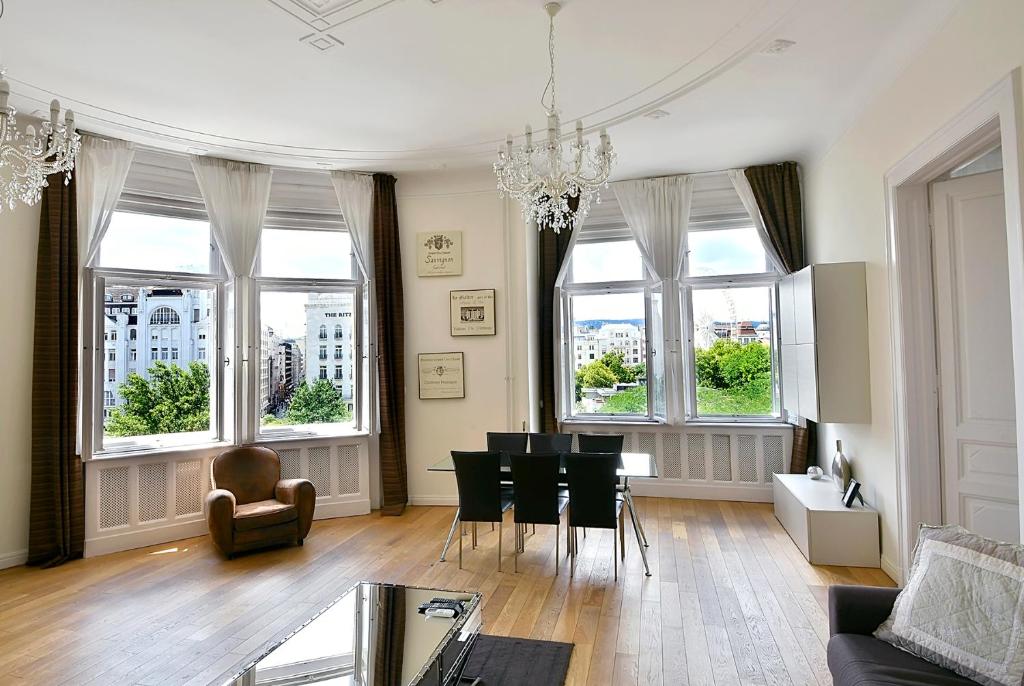 Posezení v ubytování Luxury & Panorama Apartments