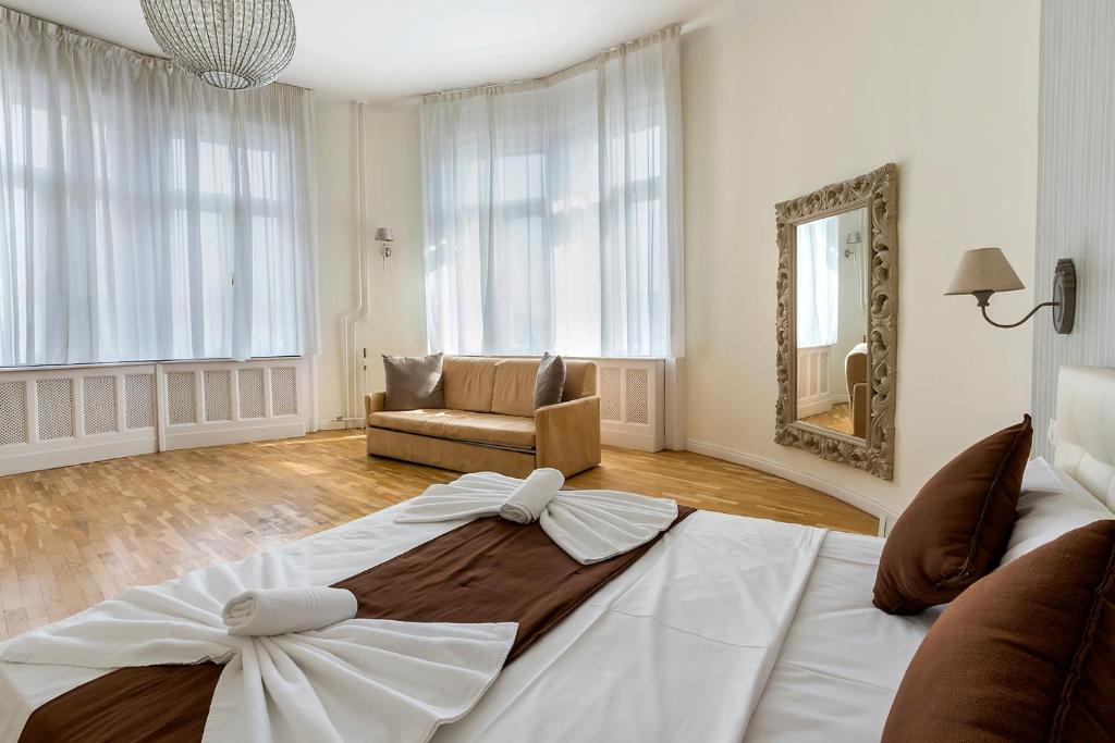 Postel nebo postele na pokoji v ubytování Luxury & Panorama Apartments