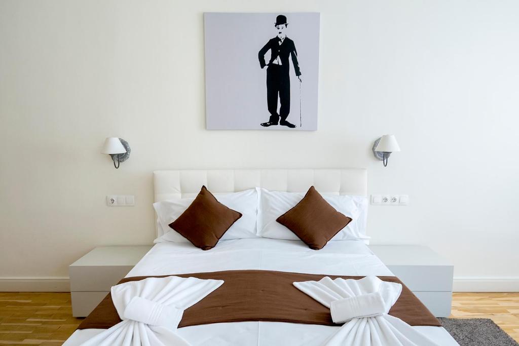 Postel nebo postele na pokoji v ubytování Luxury & Panorama Apartments