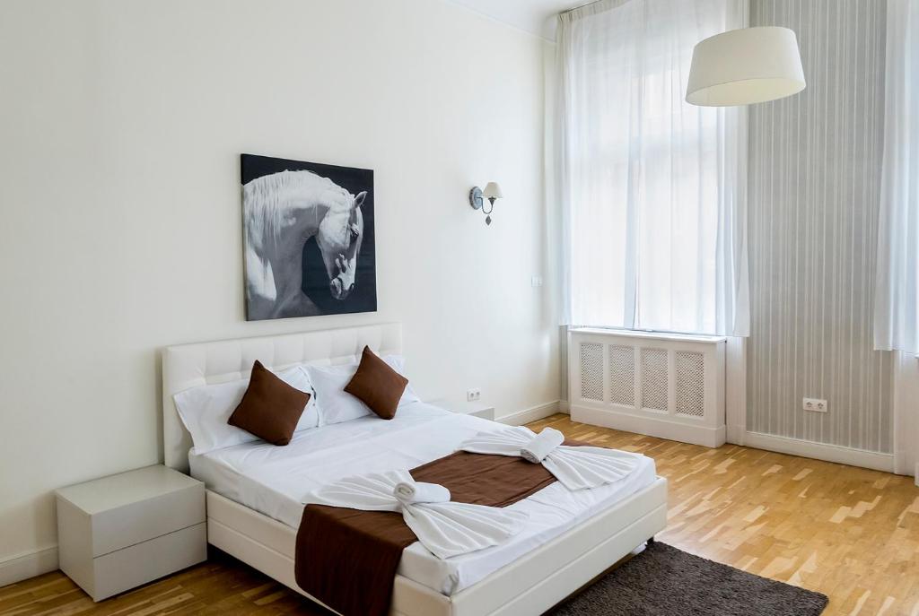 Postel nebo postele na pokoji v ubytování Luxury & Panorama Apartments