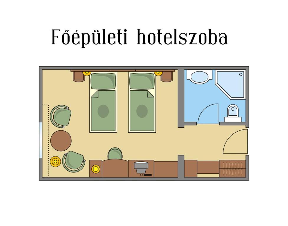 Půdorys ubytování Geréby Kúria Hotel és Lovasudvar