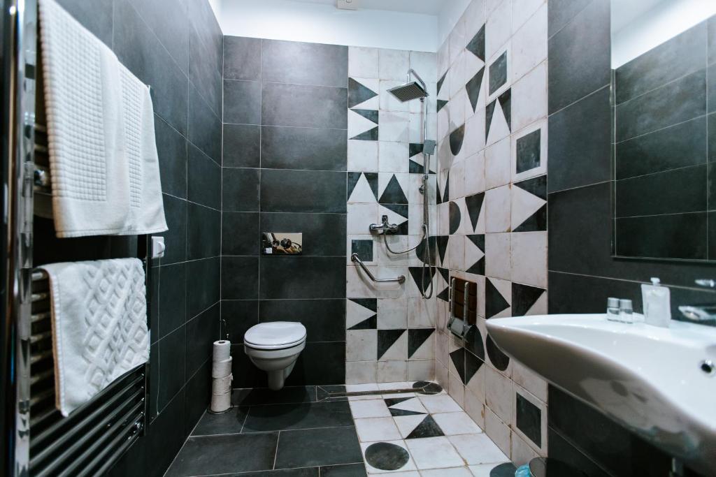 Koupelna v ubytování Hotel Mátrix