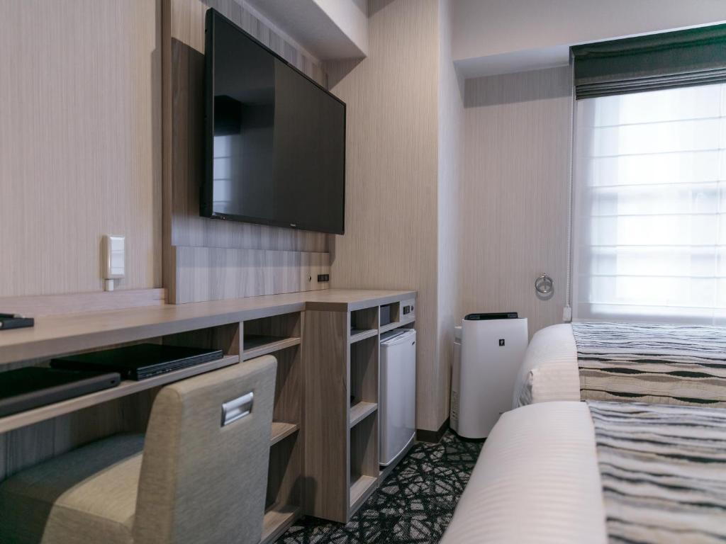 Kuchyň nebo kuchyňský kout v ubytování Hotel Mystays Kagoshima Tenmonkan Annex