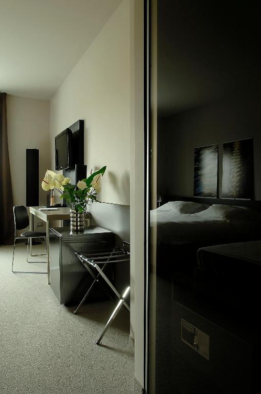TV a/nebo společenská místnost v ubytování G Hotel Ancona