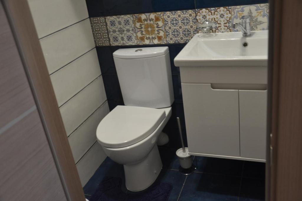 Koupelna v ubytování zhk Santorini