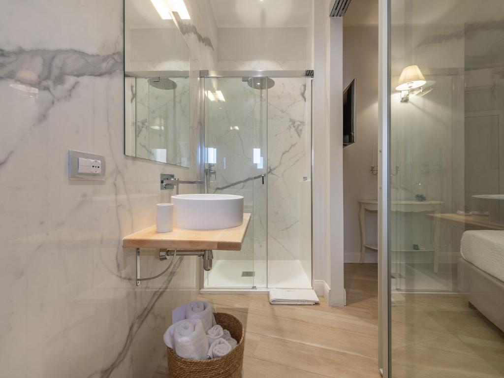 Koupelna v ubytování AQUAMADRE Suites