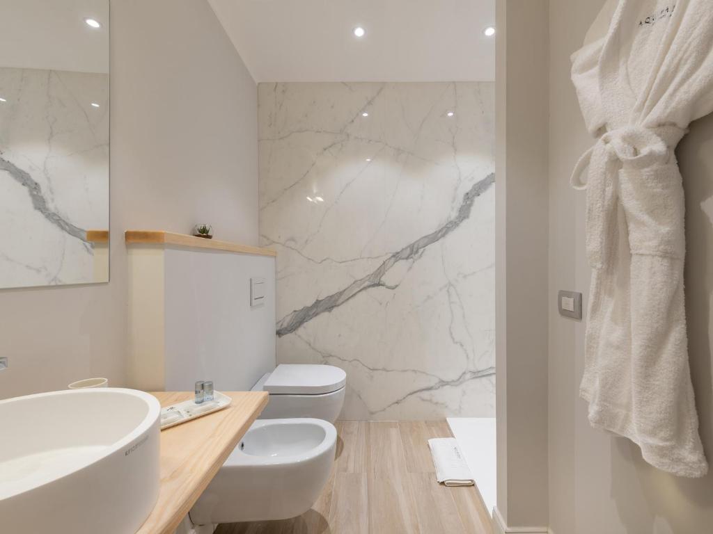 Koupelna v ubytování AQUAMADRE Suites