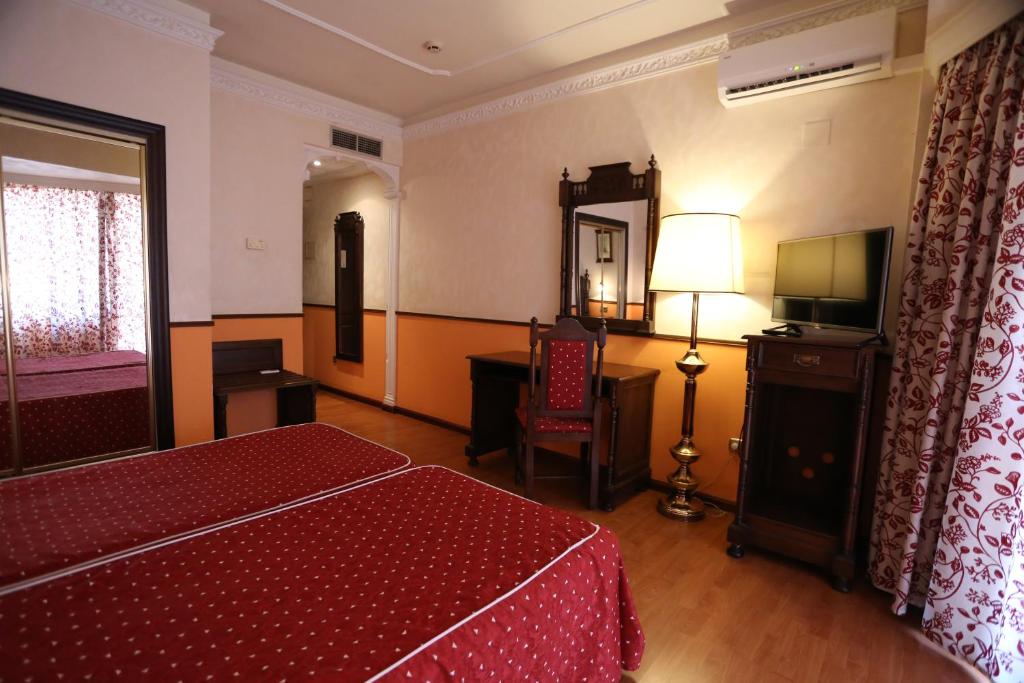 Postel nebo postele na pokoji v ubytování Hotel El Cisne