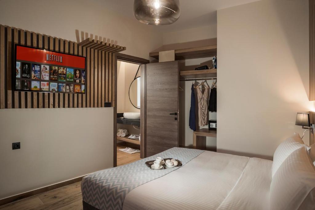 Łóżko lub łóżka w pokoju w obiekcie Sea & City Apartments