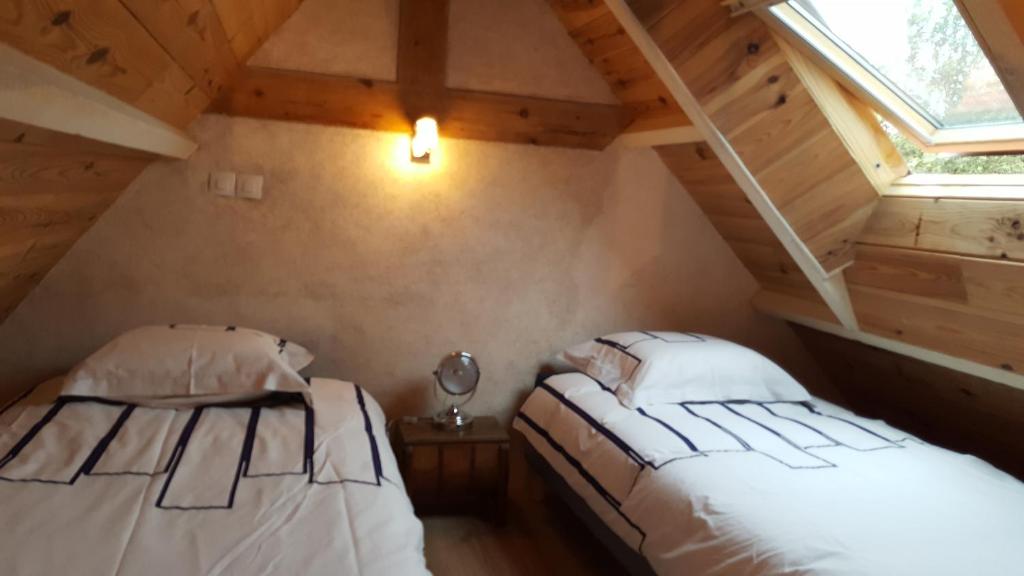 Postel nebo postele na pokoji v ubytování Le Marite