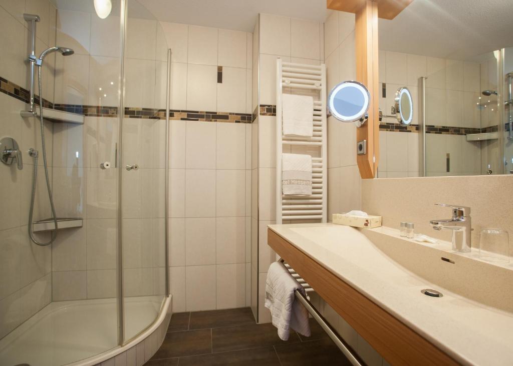 Koupelna v ubytování Hotel Hessenhof