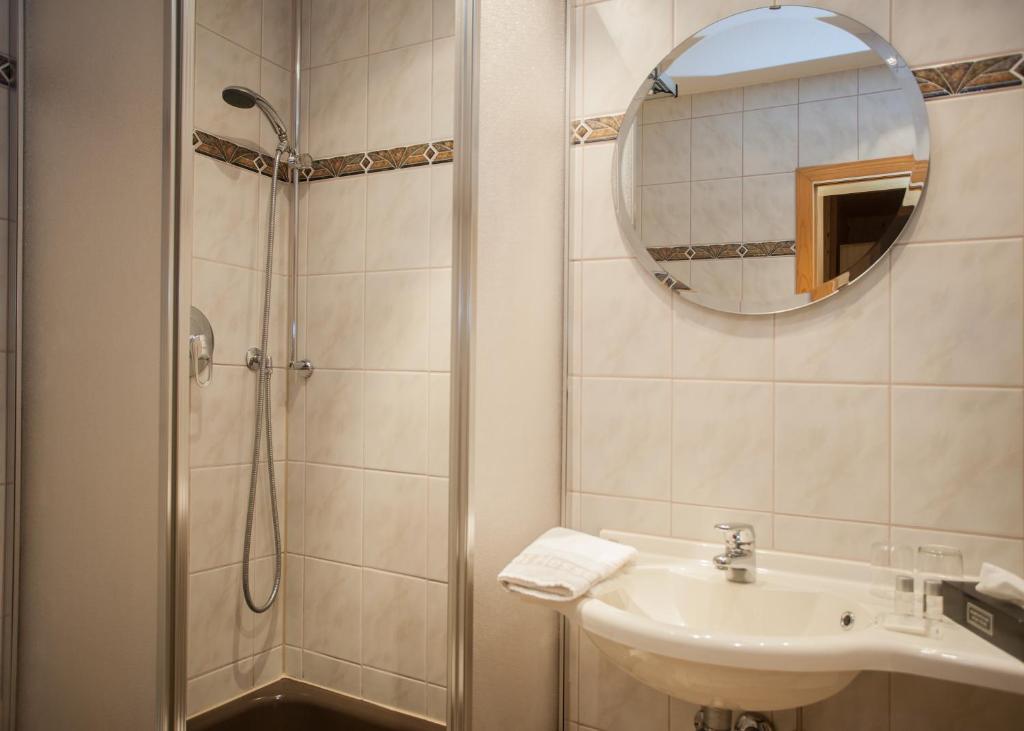 Koupelna v ubytování Hotel Hessenhof