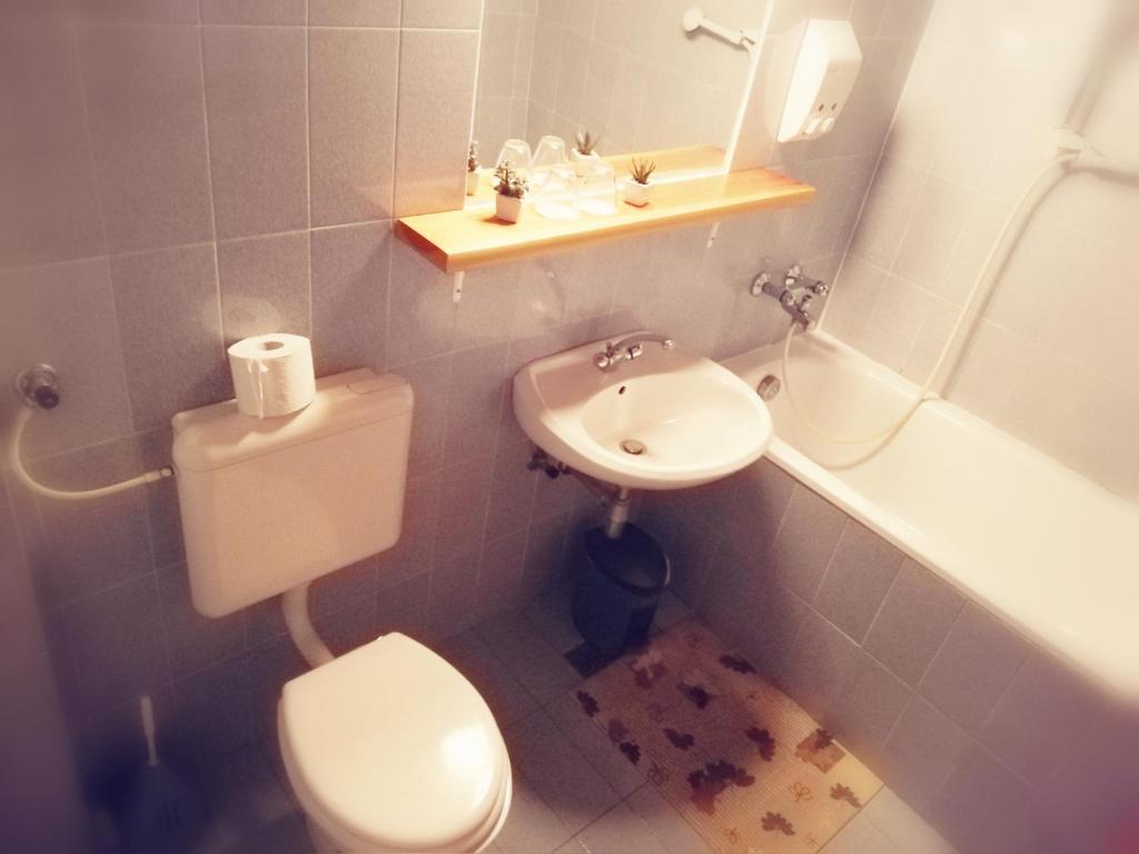 Koupelna v ubytování Guest House Turistična kmetija Plaznik