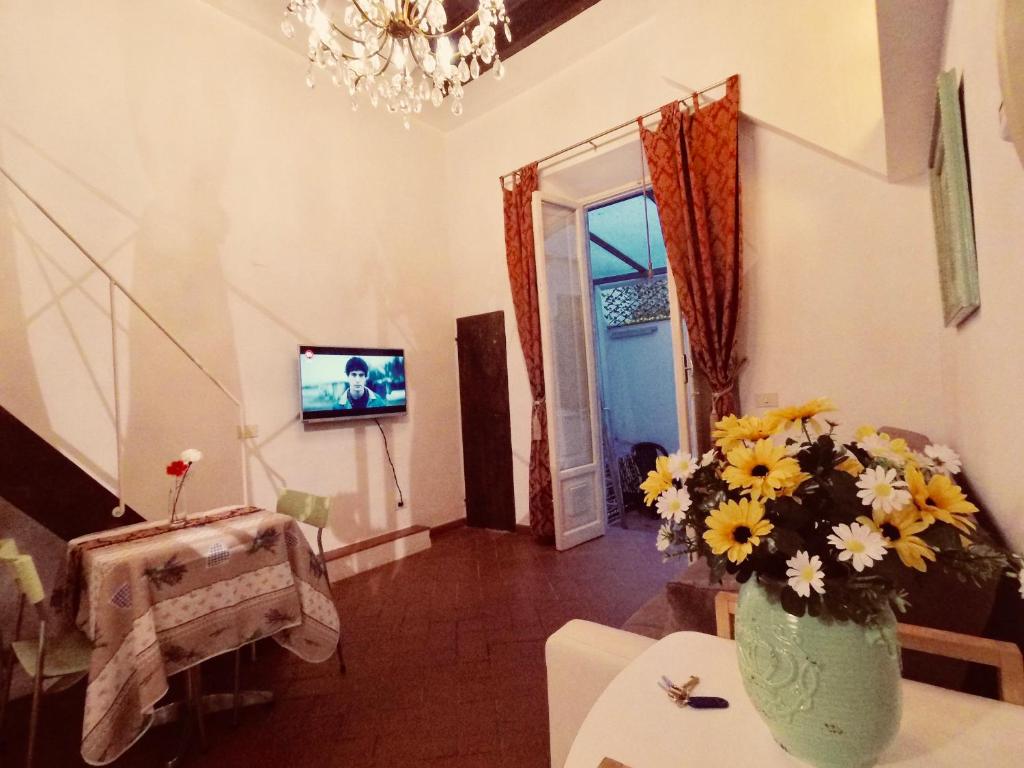 TV a/nebo společenská místnost v ubytování Florentine Style Central Apartments