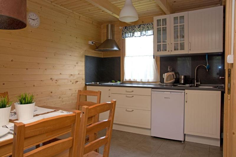Kuchyň nebo kuchyňský kout v ubytování Domki Pod Sosnami
