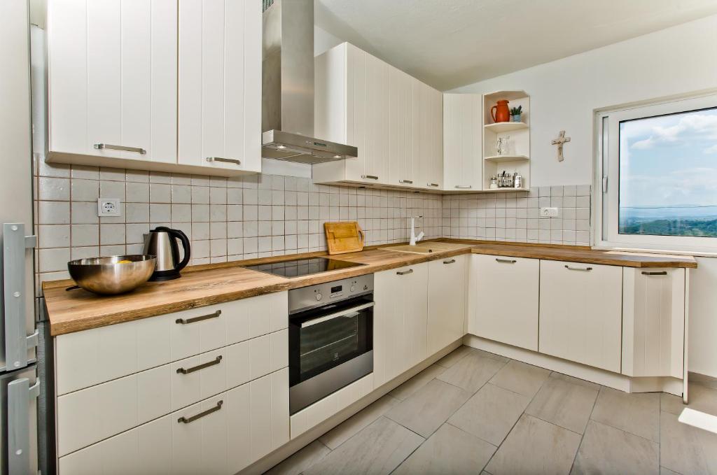 Kuchyň nebo kuchyňský kout v ubytování Forest House Silva