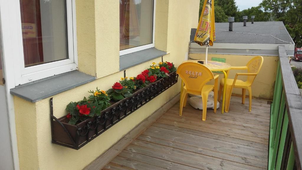 Balkón nebo terasa v ubytování Guesthouse Bērzi