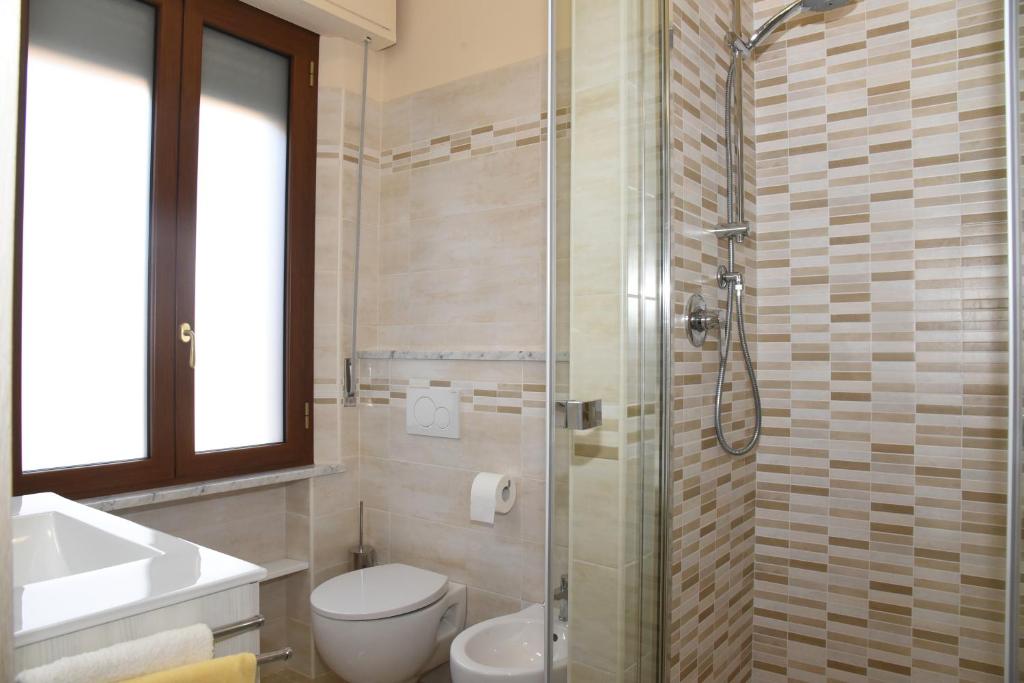 Koupelna v ubytování Albergo La Rosetta