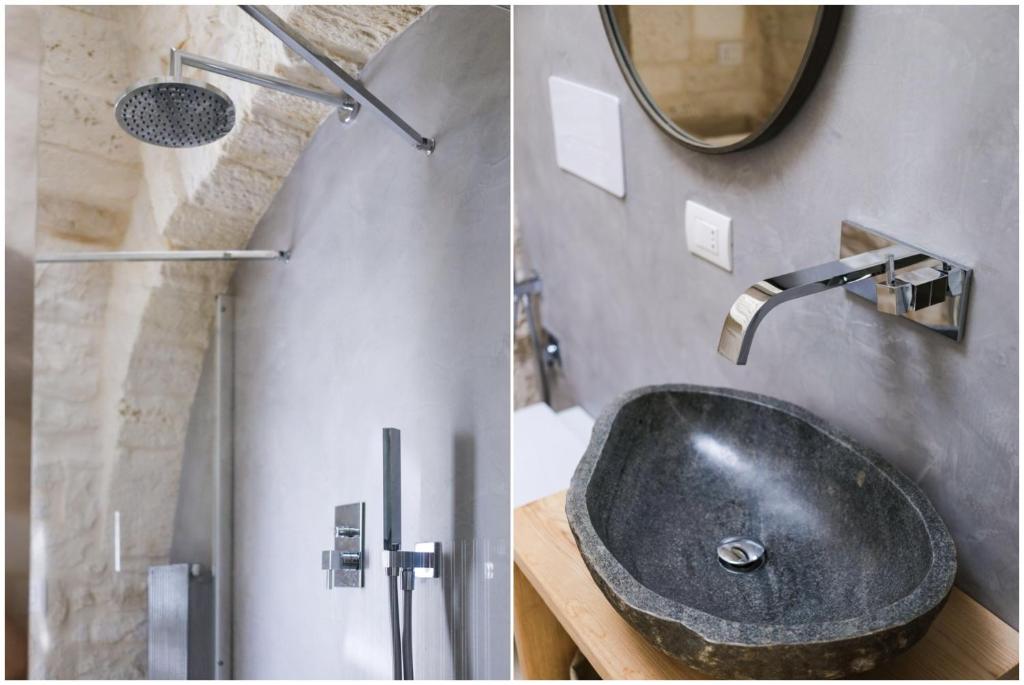 Koupelna v ubytování Hermanas Relais - trulli luxury