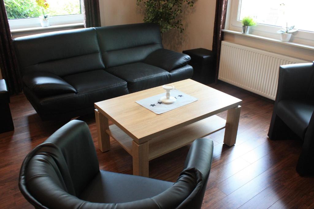 Posezení v ubytování Ferienhaus Schaumann