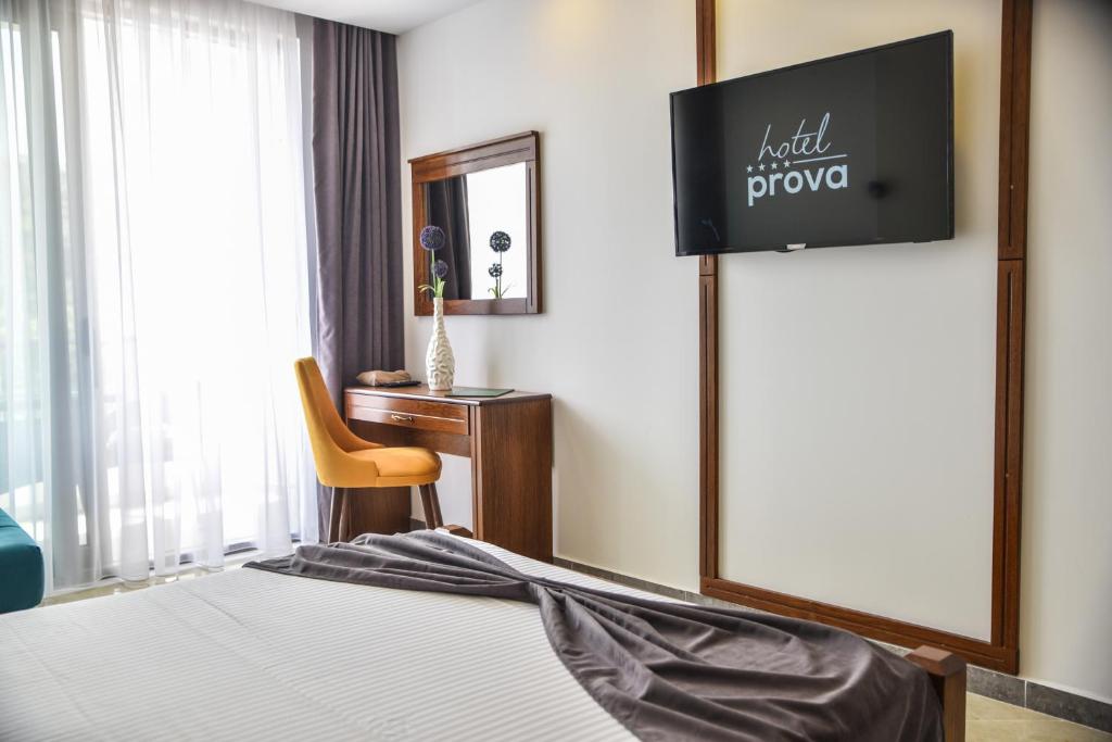 TV a/nebo společenská místnost v ubytování Hotel Prova