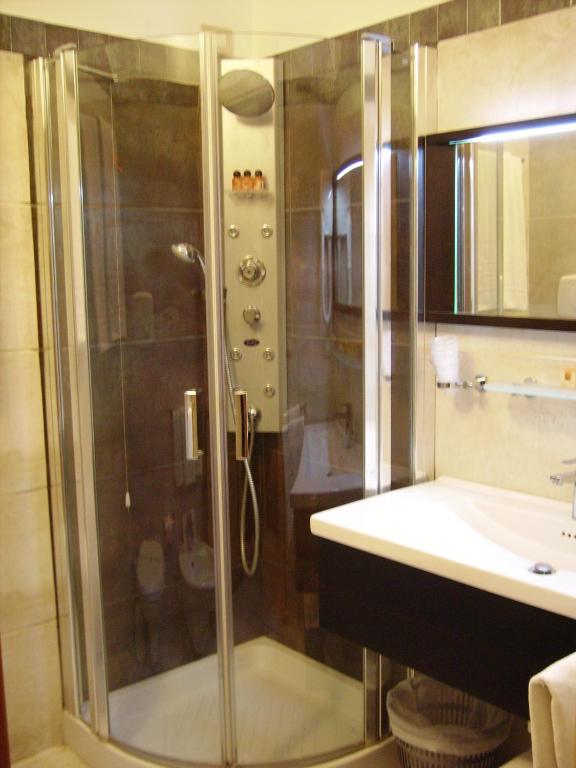Koupelna v ubytování Hotel Degli Haethey