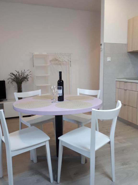 Kuchyň nebo kuchyňský kout v ubytování Apartments Zagy
