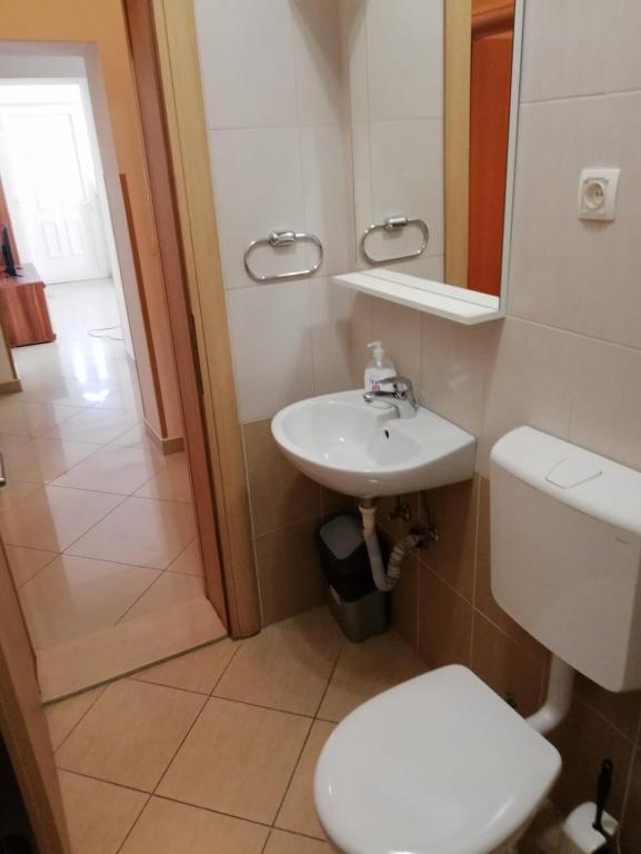 Koupelna v ubytování Apartment Štrbić