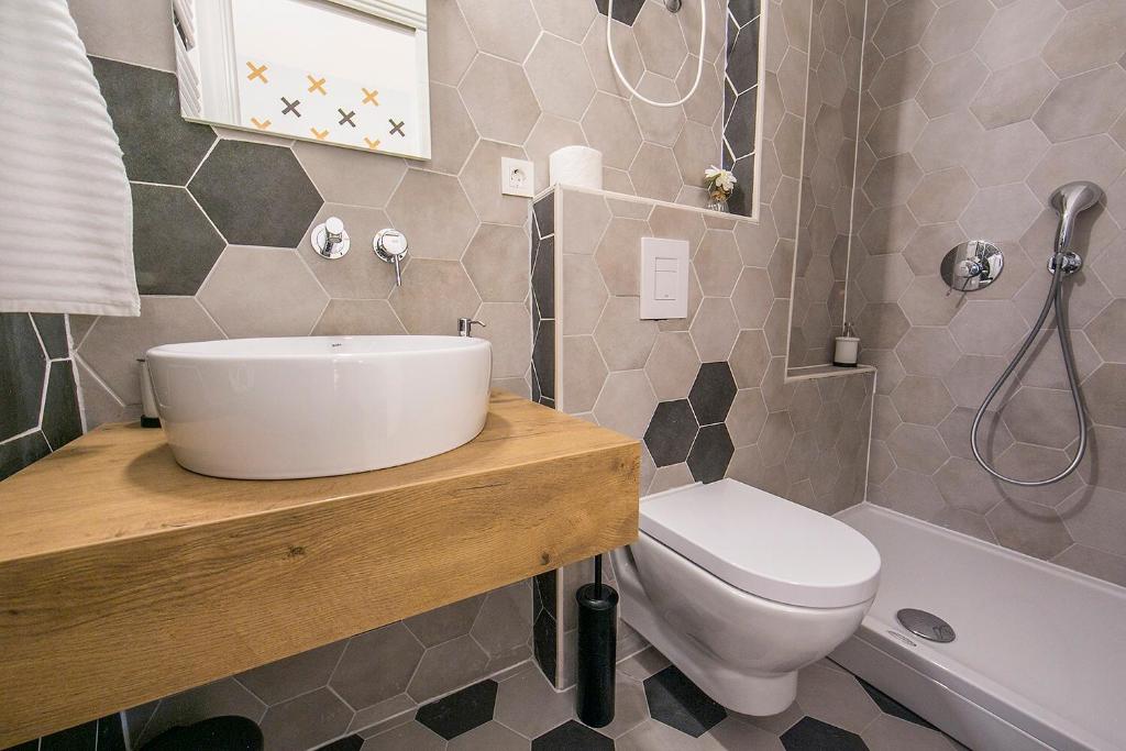Koupelna v ubytování Rooms Nela