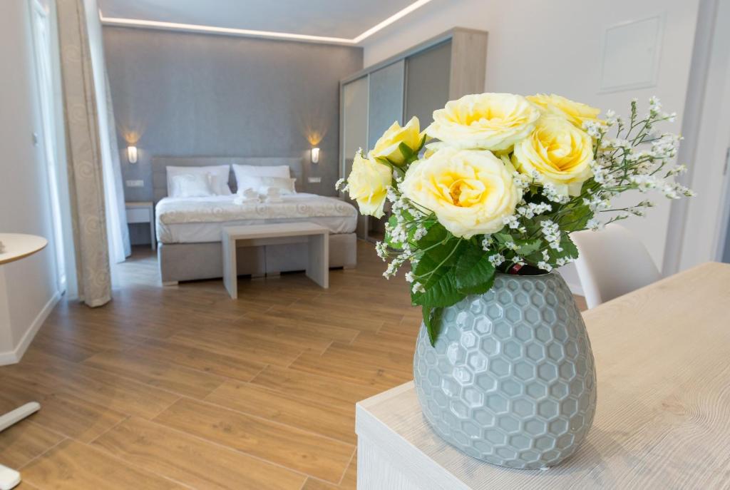 Posteľ alebo postele v izbe v ubytovaní AML apartments