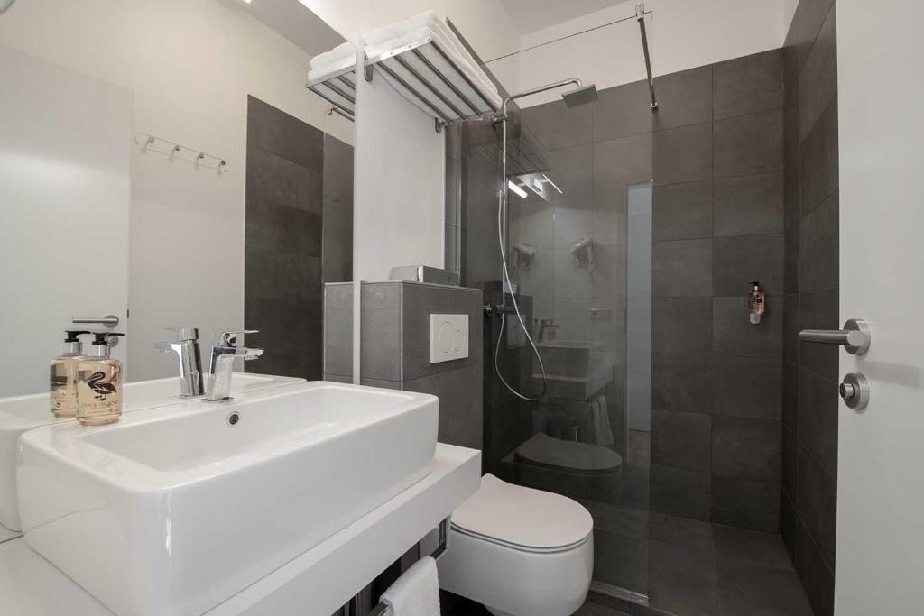 Koupelna v ubytování Hotel Selja