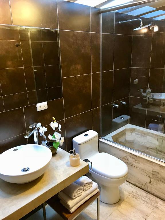 Um banheiro em Villa San José